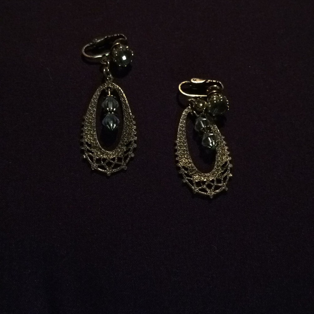 Gold clip on earrings